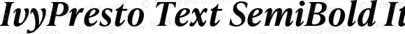 IvyPresto Text SemiBold Italic