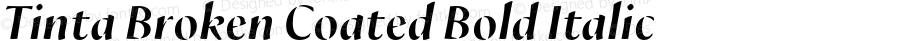 Tinta Broken Coated Bold Italic