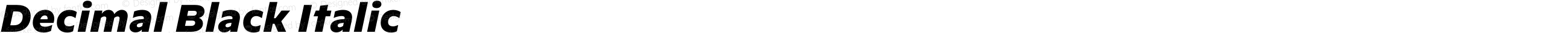 Decimal Black Italic