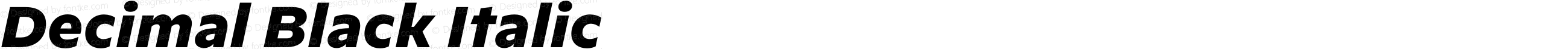Decimal Black Italic