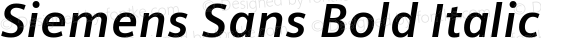 Siemens Sans Bold Italic