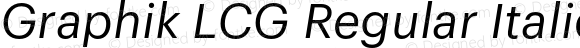 Graphik LCG Regular Italic
