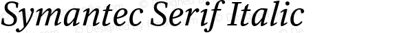 Symantec Serif Italic