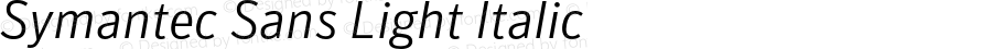 Symantec Sans Light Italic