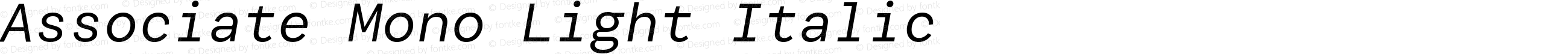 Associate Mono Light Italic