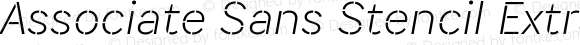 Associate Sans Stencil Extralight Italic