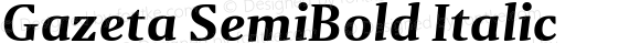 Gazeta SemiBold Italic