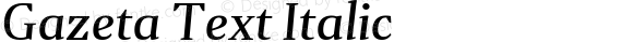 Gazeta Text Italic