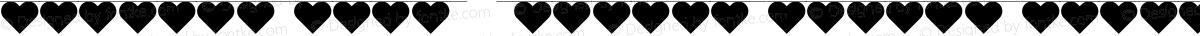 Bunting Font - Hearts Filled Regular