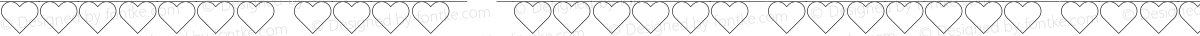 Bunting Font - Hearts Outline Regular