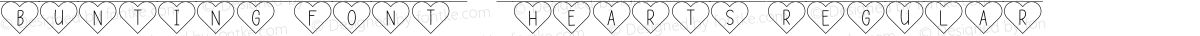 Bunting Font - Hearts Regular