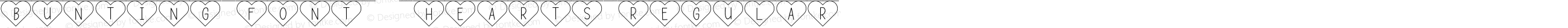 Bunting Font - Hearts Regular