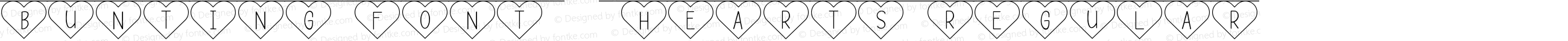 Bunting Font - Hearts Regular
