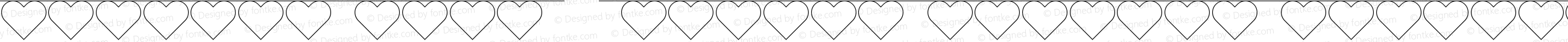 Bunting Font - Hearts Outline Regular