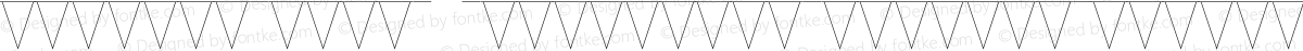 Bunting Font - Triangles Outline Regular