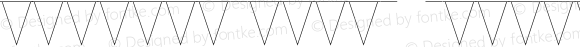 Bunting Font - Triangles Outline Regular