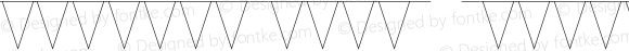 Bunting Font - Triangles Outline Regular