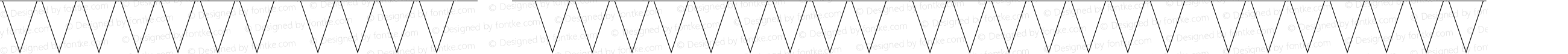 Bunting Font - Triangles Outline Regular