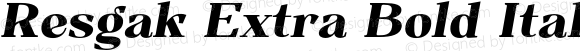 Resgak Extra Bold Italic