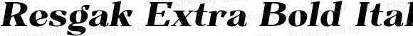 Resgak Extra Bold Italic