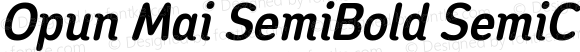 Opun Mai SemiBold SemiCondensed Italic
