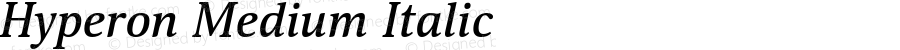 Hyperon Medium Italic