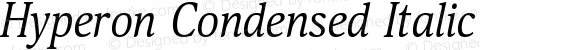 Hyperon Condensed Italic