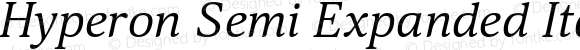 Hyperon Semi Expanded Italic