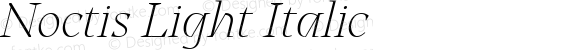 Noctis Light Italic