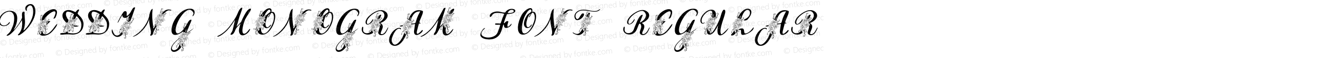 Wedding Monogram FOnt Regular