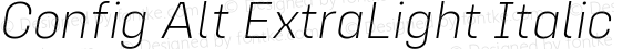 Config Alt ExtraLight Italic