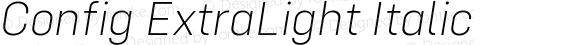 Config ExtraLight Italic