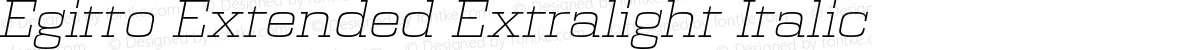 Egitto Extended Extralight Italic