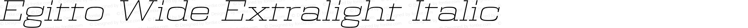 Egitto Wide Extralight Italic