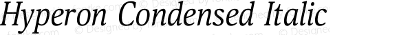 Hyperon Condensed Italic