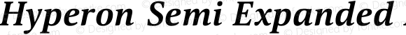 Hyperon Semi Expanded Bold Italic