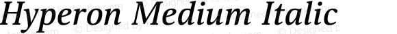 Hyperon Medium Italic