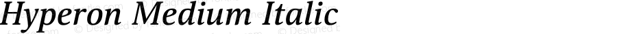 Hyperon Medium Italic