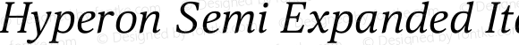 Hyperon Semi Expanded Italic