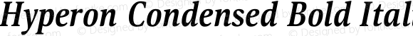 Hyperon Condensed Bold Italic