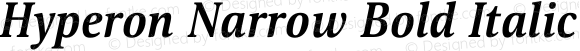 Hyperon Narrow Bold Italic