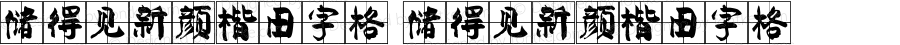 储得见新颜楷田字格 储得见新颜楷田字格