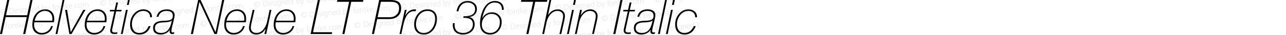 HelveticaNeueLT Pro 35 Th Italic
