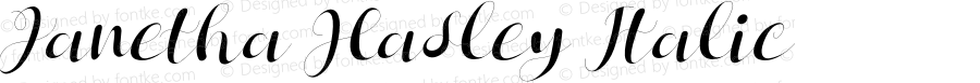 Janetha Hasley Italic