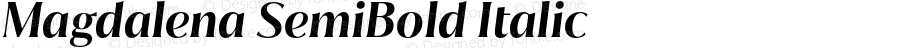 Magdalena SemiBold Italic