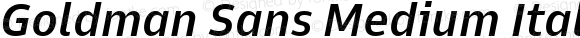 Goldman Sans Medium Italic