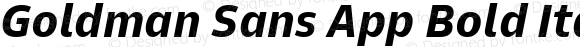 Goldman Sans App Bold Italic