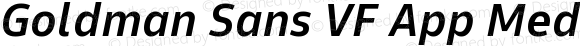 Goldman Sans VF App Medium Italic