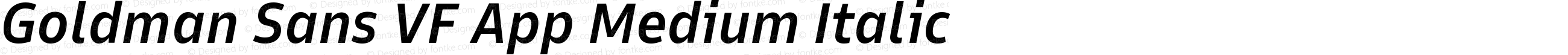 Goldman Sans VF App Medium Italic