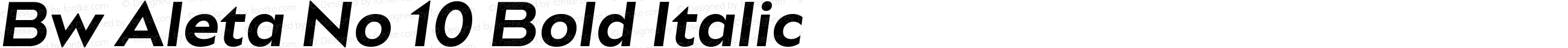 Bw Aleta No 10 Bold Italic